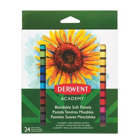 Pastelové kriedy, DERWENT "Academy", 24 rôznych farieb
