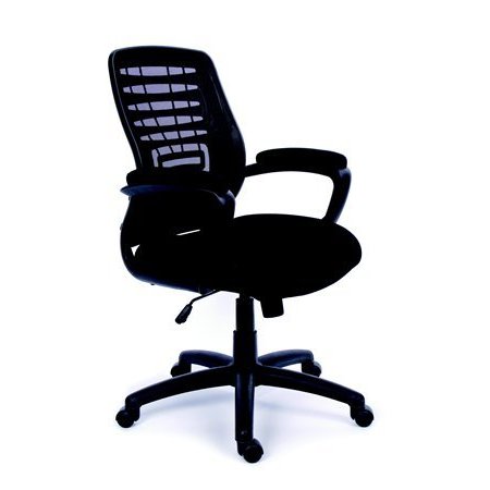 Kancelárska stolička, s opierkami, čalúnená, operadlo: sieťovina, čierny podstavec, MaYAH "Smart"