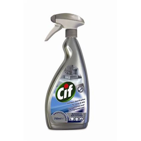 Čistiaci prostriedok na nerezovú oceľ a sklo, 750 ml, CIF