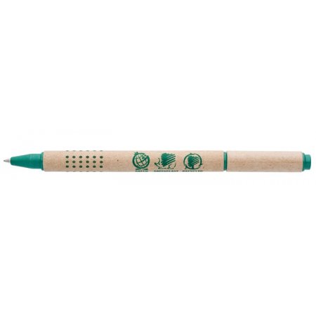 Guľôčkové pero "Green", materiál tela pera: papier, 40 ks