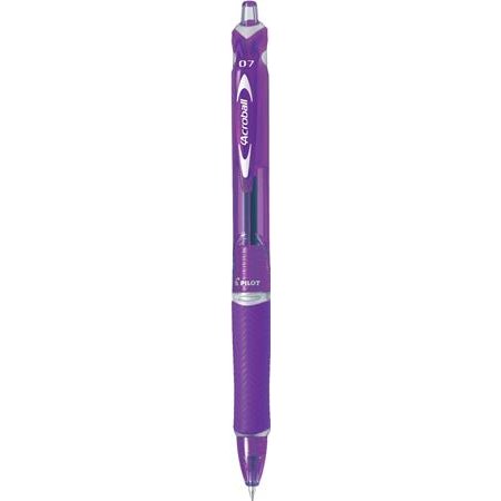 Guľôčkové pero, 0,25 mm, stláčací mechanizmus, PILOT "Acroball", fialové