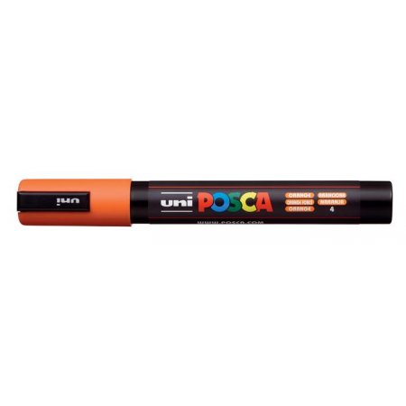 Dekoračný popisovač, 1,8-2,5 mm, UNI "Posca PC-5M", oranžový
