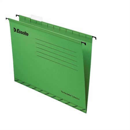 Závesné zakladacie dosky, recyklovaný kartón, A4, ESSELTE "Classic", zelená