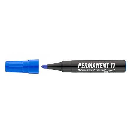 Permanentný popisovač, 1-3 mm, kužeľový hrot, ICO "Permanent 11", modrý