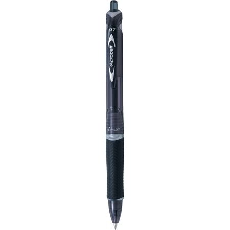 Guľôčkové pero, 0,25 mm, stláčací mechanizmus, PILOT "Acroball", čierne
