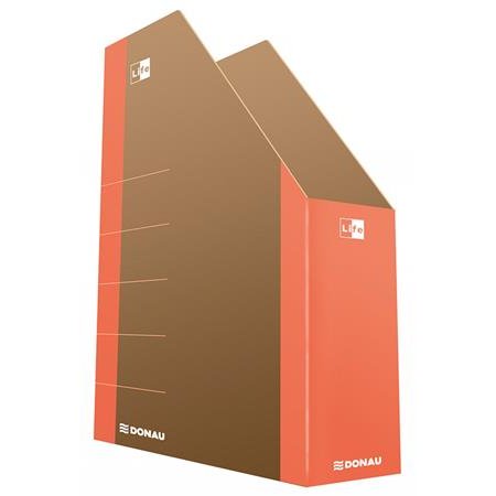 Zakladač, kartón, 80 mm, DONAU "Life", neónová oranžová