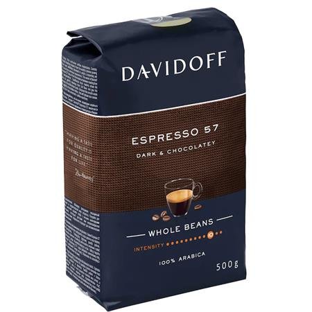 Káva, pražená, zrnková, 500 g, DAVIDOFF "Espresso 57"