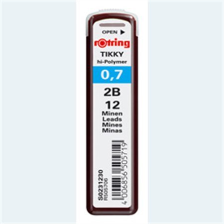 Grafitová tuha, 2B, 0,7 mm, ROTRING