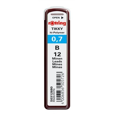 Grafitová tuha, B, 0,7 mm, ROTRING