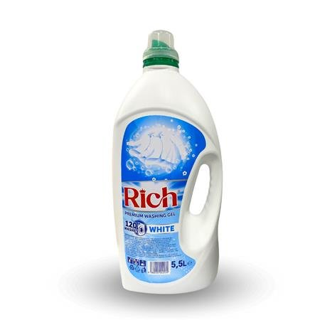 Prací gél, 5,5 l, "Rich White"