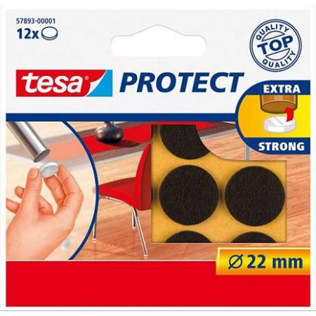 Ochranné podložky, proti poškriabaniu, 22 mm, TESA "Protect", hnedá