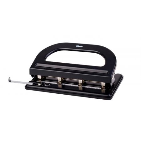 Dierovačka, veľkokapacitná, 4 dierky, 30 listov, BOXER "988", čierna