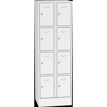 Odkladacia skriňa oceľová, uzamykateľná, 8 priečinkov