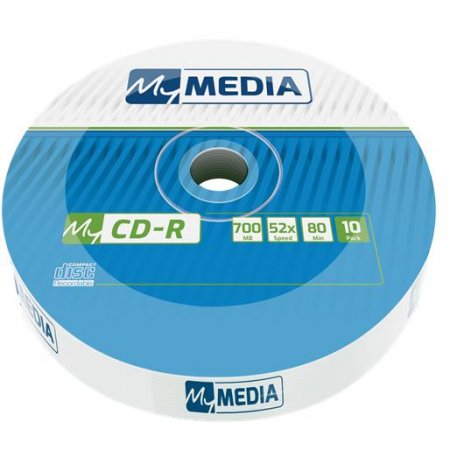 CD-R disk, 700MB, 52x, 10 ks, zmršťovacie balenie , MYMEDIA