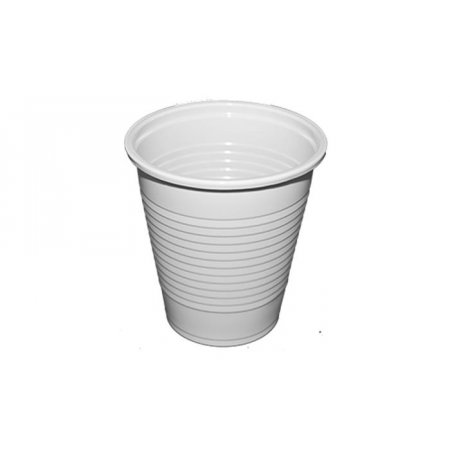 Plastový pohár, 1,6 dl, biely