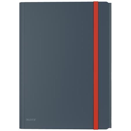 Doska s gumičkou, PP, A4, LEITZ "Cosy" zamatová sivá