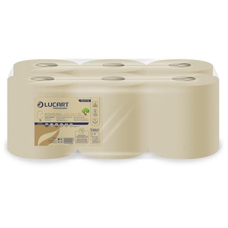 Papierové utierky, kotúčové, 2 -vrstvové, LUCART "L-One Maxi 450", havana hnedé