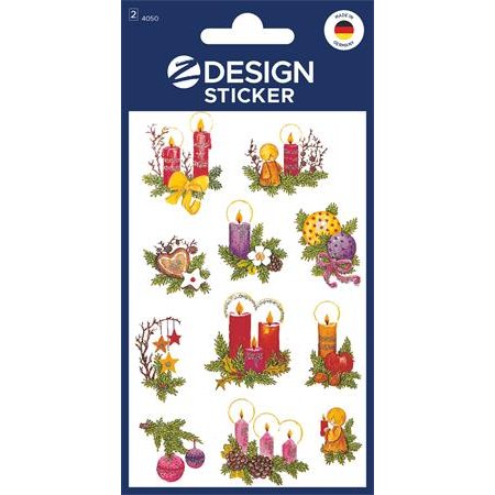 Nálepky, papier, 2 hárky, 76x120 mm, AVERY ZWECKFORM, "Z-Design No.4050", ozdobné jedľové vetvičky