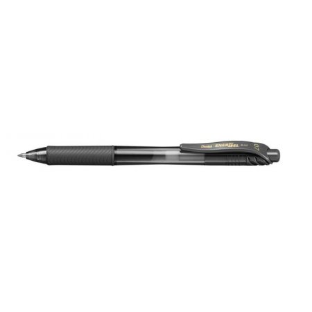 Gélové pero, 0,35 mm, stláčací mechanizmus, PENTEL "EnerGelX BL107", čierna