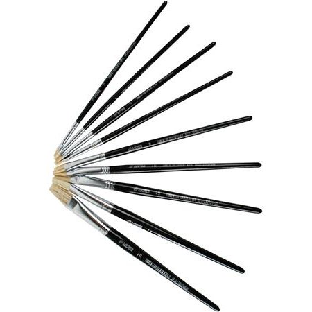 Štetec, no. 4, drevený, PULSE, plochý