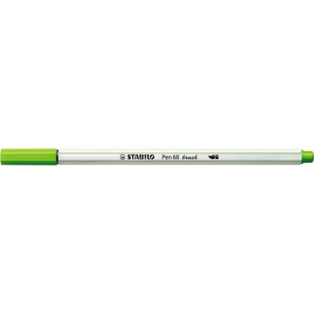 Vláknová fixka, STABILO "Pen 68 brush", svetlo zelená