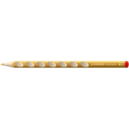 Farebné ceruzky, trojhranné, pre pravákov, hrubé, STABILO "EASYcolors", zlatá