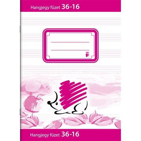 Notový zošit, ježko, A5, 36 - 16