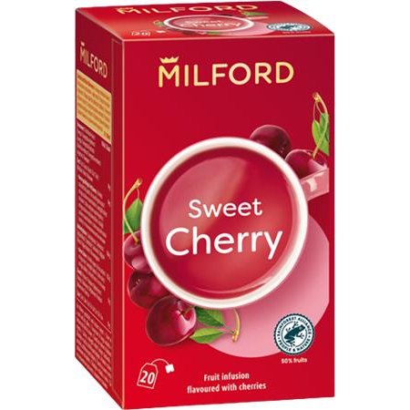 Ovocný čaj, 20x2,5 g, MILFORD "Sweet cherry", čerešňa