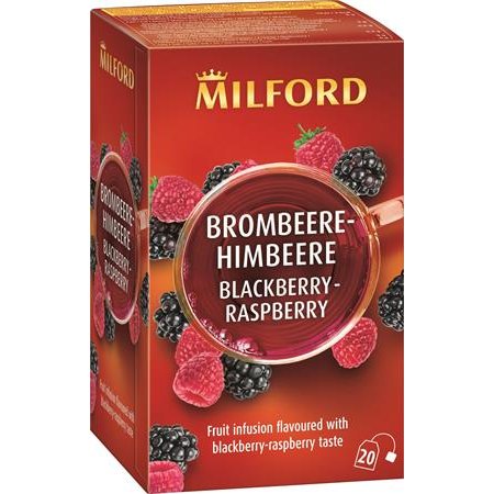 Ovocný čaj, 20x2,5 g, MILFORD "Blackberry-raspberry", černica-malina