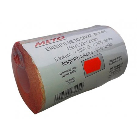 Cenové etikety, 22x12 mm, METO, červená