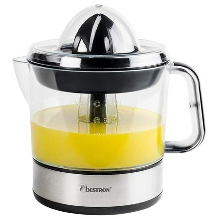 Odšťavovač na citrusy, 0,7 l, BESTRON, čierna-nerez