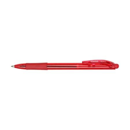 Guľôčkové pero, 0,35 mm, stláčací mechanizmus, PENTEL "BK417", červená