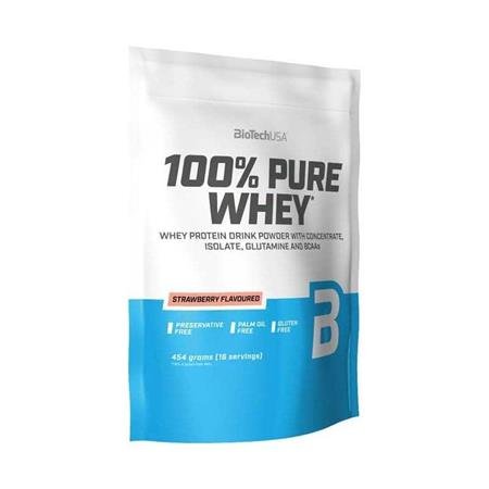 Srvátkový proteínový prášok, 454 g, BIOTECH USA, jahoda