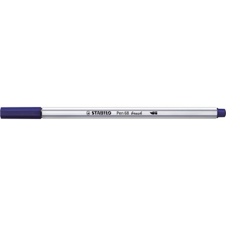 Vláknová fixka, STABILO "Pen 68 brush", tmavomodrá