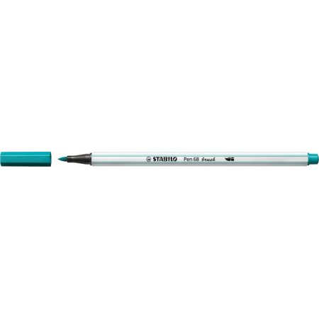 Vláknová fixka, STABILO "Pen 68 brush", tyrkysová