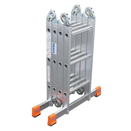 Rebrík, kĺbový, univerzálny, 4x3 rebríkové stupne, hliník, KRAUSE "MultiMatic"