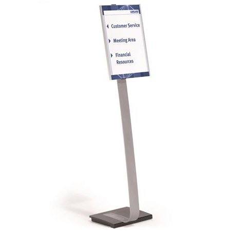 Stojan na podlahu, A3, DURABLE "INFO SIGN", strieborná