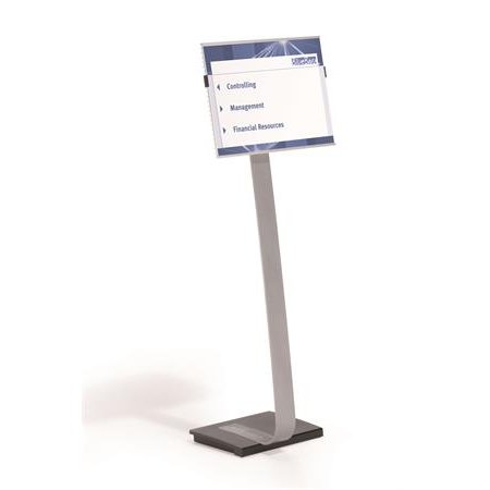 Stojan na podlahu, A3, DURABLE "INFO SIGN", strieborná