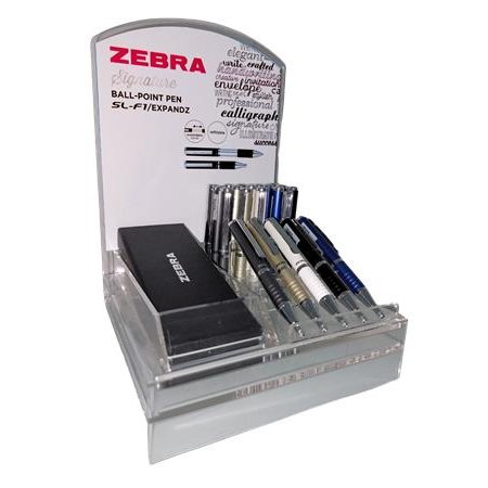 Guľôčkové pero, displej, 0,24, teleskopické, ZEBRA "SL-F1", modré