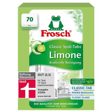 Tabletky do umývačky riadu, 70 ks, FROSCH, zelený citrón