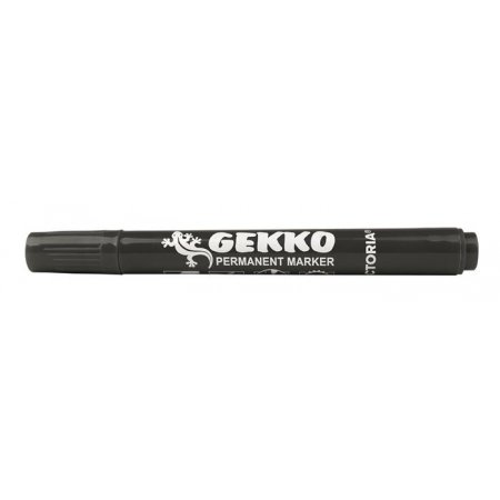 Permanentný popisovač, 1-3 mm, kužeľový hrot, VICTORIA OFFICE "Gekko", čierny