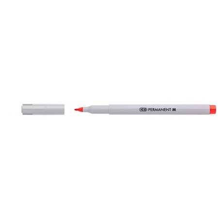 Permanentný popisovač, 1-1,5 mm, ICO "Permanent M", červený