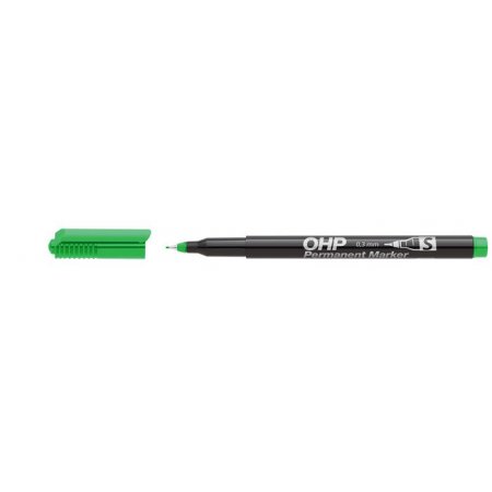 Permanentný popisovač, OHP, 0,3 mm, S, ICO, zelený