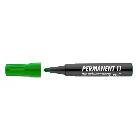 Permanentný popisovač, 1-3 mm, kužeľový hrot, ICO "Permanent 11", zelený