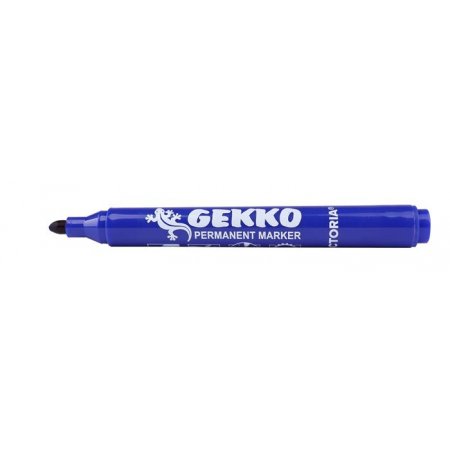 Permanentný popisovač, 1-3 mm, kužeľový hrot, VICTORIA OFFICE "Gekko", modrá