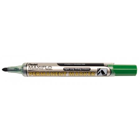 Permanentný popisovač, 1,5 mm, kužeľový hrot, PENTEL "Maxiflo NFL50", zelená