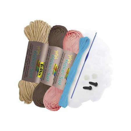 Mini súprava na háčkovanie, FOLIA, lama
