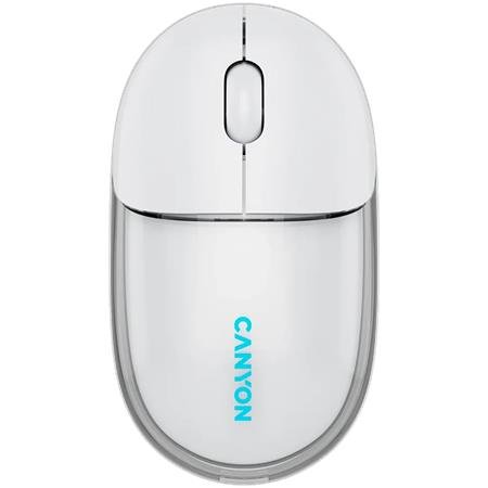 Myš, bezdrôtová, duálny režim pripojenia, optická, CANYON "OnClick 24", biela