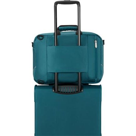 Cestovná taška, kabínová veľkosť, 27 l, 3 v 1, AMERICAN TOURISTER "SummerRide", zeleno modrá