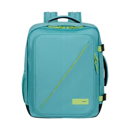 Batoh, kabínová veľkosť, 38 l, M, AMERICAN TOURISTER "Take2Cabin", tyrkysový/limetkový